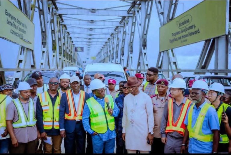 Niger Bridge: Works minister directs workers to bring all ads down to be replaced with Tinubu’s photos